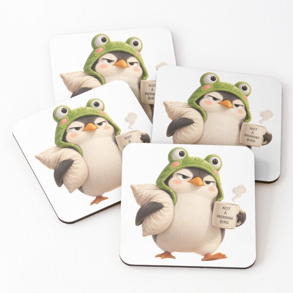 Item preview, Grumpy Penguin Not a Morning Bird designed and sold by Sunisa_BW.