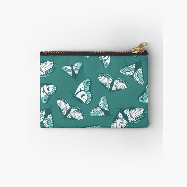 Item preview, Teal Tonal Moth Wing Pattern designed and sold by Flora-and-Fable.