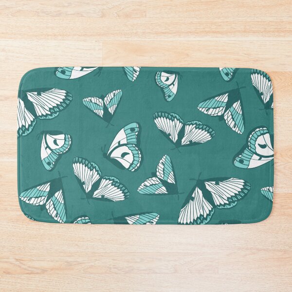 Item preview, Teal Tonal Moth Wing Pattern designed and sold by Flora-and-Fable.