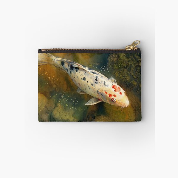 Item preview, Bekko Koi in Paris Pond — Watercolor Aquatic Art  designed and sold by M.ALK.Watercolor.
