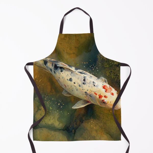 Item preview, Bekko Koi in Paris Pond — Watercolor Aquatic Art  designed and sold by M.ALK.Watercolor.