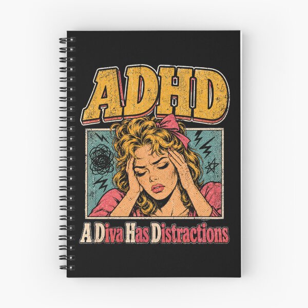 Item preview, ADHD A Diva Has Distractions Retro designed and sold by schoolofbullies.