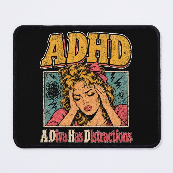 Item preview, ADHD A Diva Has Distractions Retro designed and sold by schoolofbullies.