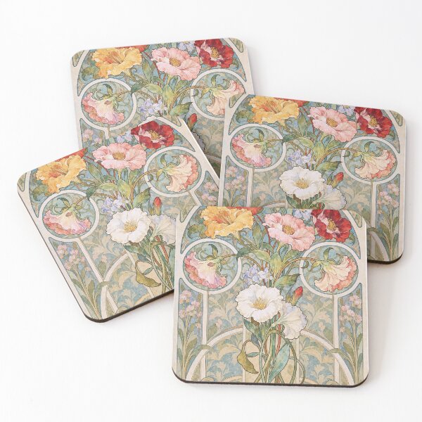 Item preview, Alphonse Mucha Flowers 1896 designed and sold by maniacfitness.