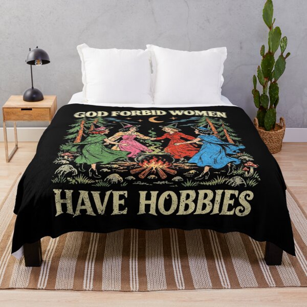 Item preview, God Forbid Women Have Hobbies Funny Witch Coven designed and sold by Ortigzitoun.