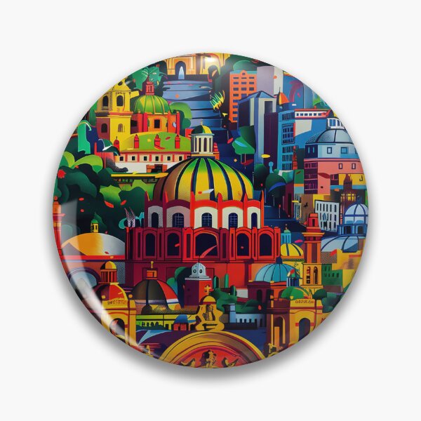Item preview, Colorful Mexico City Landscape designed and sold by chastitysblai.