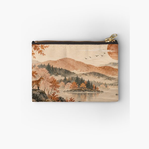 Item preview, Autumn Fox Landscape Watercolour Japanese Sun designed and sold by Jozefin's Studio.
