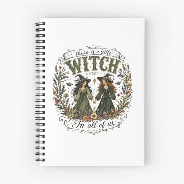 Item preview, There Is a Little Witch In All Of Us Vintage Witchy Floral designed and sold by OddPopARt.