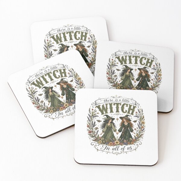 Item preview, There Is a Little Witch In All Of Us Vintage Witchy Floral designed and sold by OddPopARt.