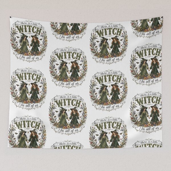 Item preview, There Is a Little Witch In All Of Us Vintage Witchy Floral designed and sold by OddPopARt.