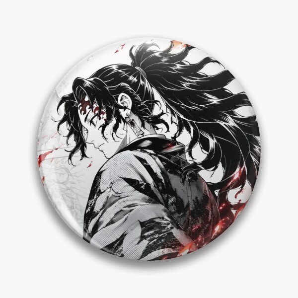 Item preview, Sun Breathing Samurai Warrior Red Flame Katana Anime Art designed and sold by Dyan4.