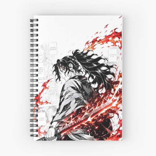 Item preview, Sun Breathing Samurai Warrior Red Flame Katana Anime Art designed and sold by Dyan4.