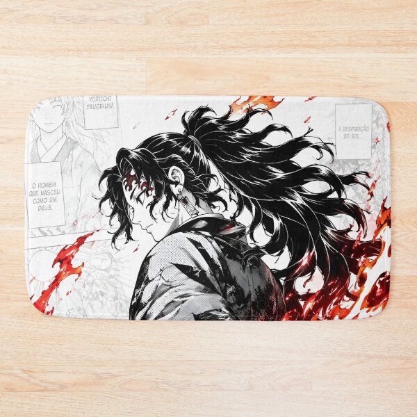 Item preview, Sun Breathing Samurai Warrior Red Flame Katana Anime Art designed and sold by Dyan4.