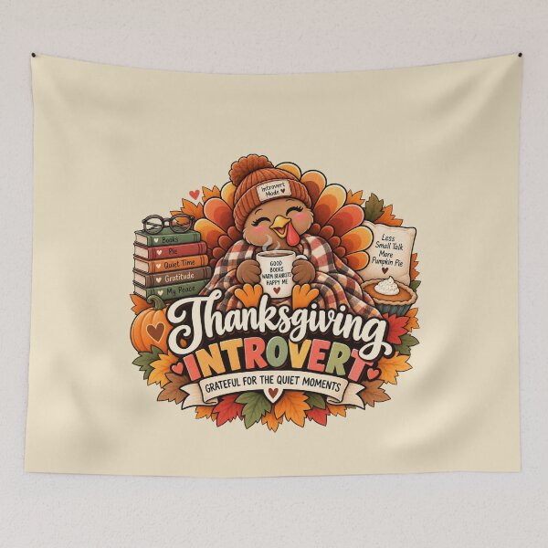 Item preview, Thanksgiving Introvert Gift Quiet Moments Cozy Fall Style designed and sold by Corvoria.