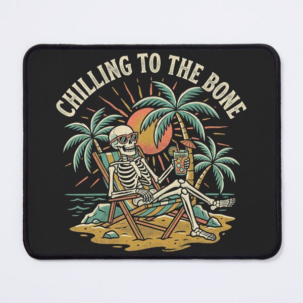 Item preview, Chilling To The Bone Funny Skeleton Beach Sunset designed and sold by legendaryskins.