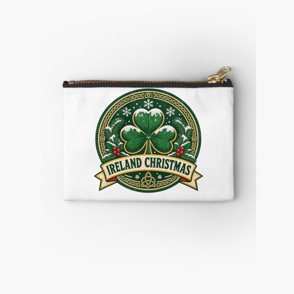 Item preview, Ireland Christmas Shirt – Retro Shamrock Snow Holiday Badge Design designed and sold by Globalcitytees.