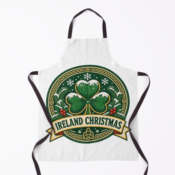 Item preview, Ireland Christmas Shirt – Retro Shamrock Snow Holiday Badge Design designed and sold by Globalcitytees.