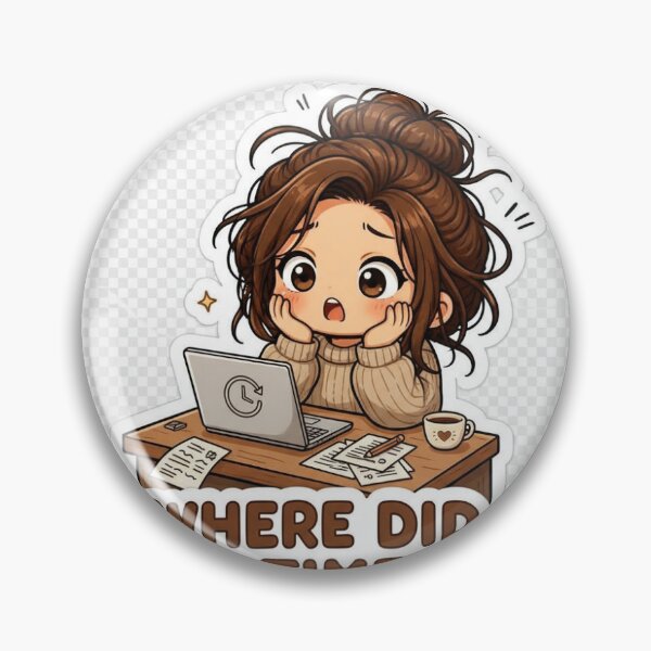 Item preview, Where Did The Time Go Funny Sticker designed and sold by CozyMugArt.