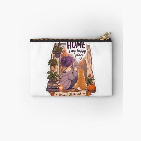 Item preview, Home Is My Happy Place Anime Girl Design | Socially Offline Club Cozy Autumn Window designed and sold by DailyStruggleCo.