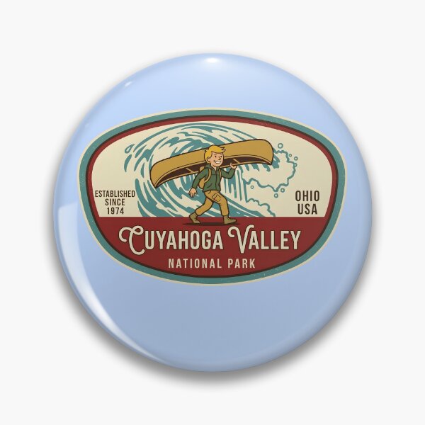 Item preview, Cuyahoga Valley National Park Ohio Vintage Canoe Patch designed and sold by LittleArij.