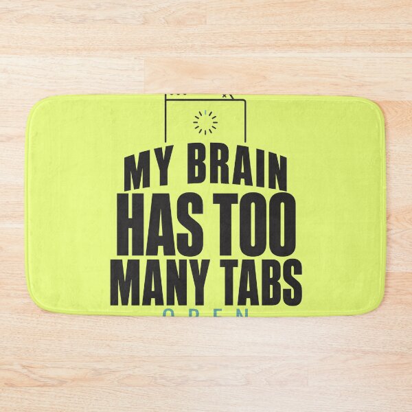 Item preview, Overthinker Brain Tabs Typography Design designed and sold by Fun2Fentastic.