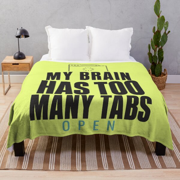 Item preview, Overthinker Brain Tabs Typography Design designed and sold by Fun2Fentastic.