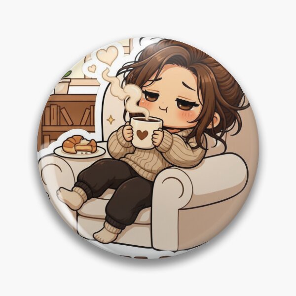 Item preview, Coffee Break Cozy Armchair Sticker designed and sold by CozyMugArt.