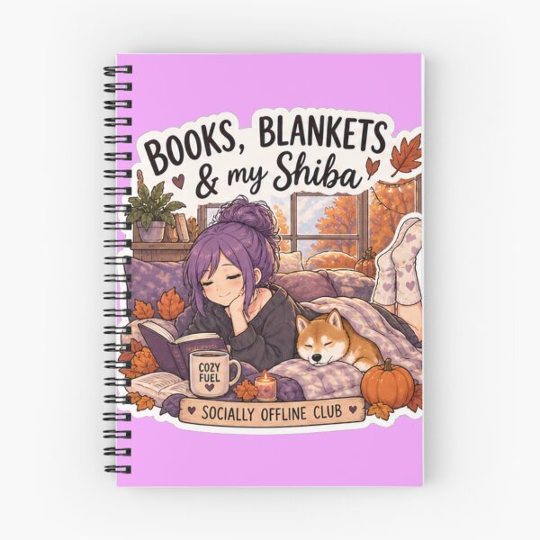 Item preview, Books Blankets and My Shiba Anime Girl Design | Socially Offline Club Cozy Reading designed and sold by DailyStruggleCo.