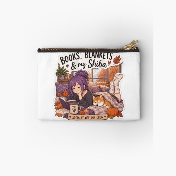 Item preview, Books Blankets and My Shiba Anime Girl Design | Socially Offline Club Cozy Reading designed and sold by DailyStruggleCo.