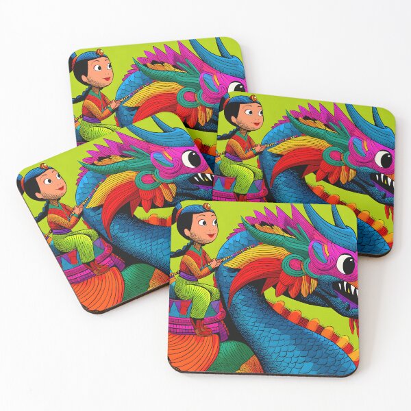 Item preview, Colorful Dragon Ride with a Brave Young Girl designed and sold by Artessie.