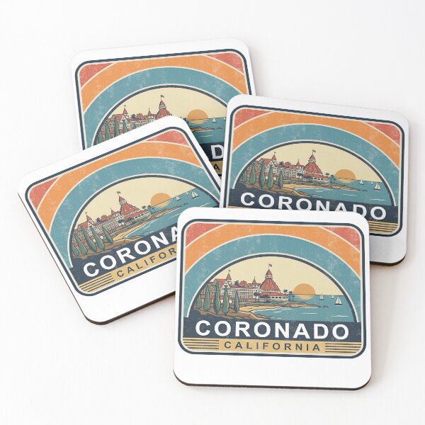 Item preview, Coronado California Vintage Hotel Beach Sunset Badge designed and sold by LittleArij.