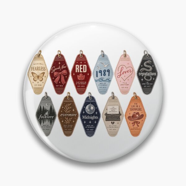 Item preview, Taylor Swift Albums Eras Motel Keys Vintage Music sticker pack designed and sold by taylorvinyls.