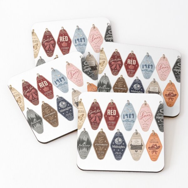 Item preview, Taylor Swift Albums Eras Motel Keys Vintage Music sticker pack designed and sold by taylorvinyls.