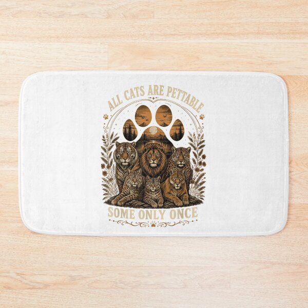 Item preview, All Cats Are Pettable Some Only Once Funny Big Cats Meme Design designed and sold by luffyShop1.
