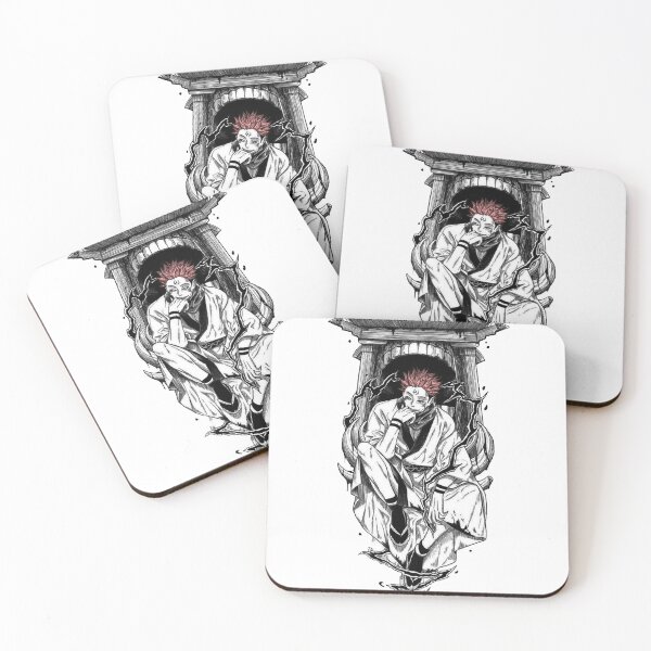 Item preview, Sukuna on Shrine Throne – Jujutsu Kaisen Dark Anime Art designed and sold by frantuliuss.