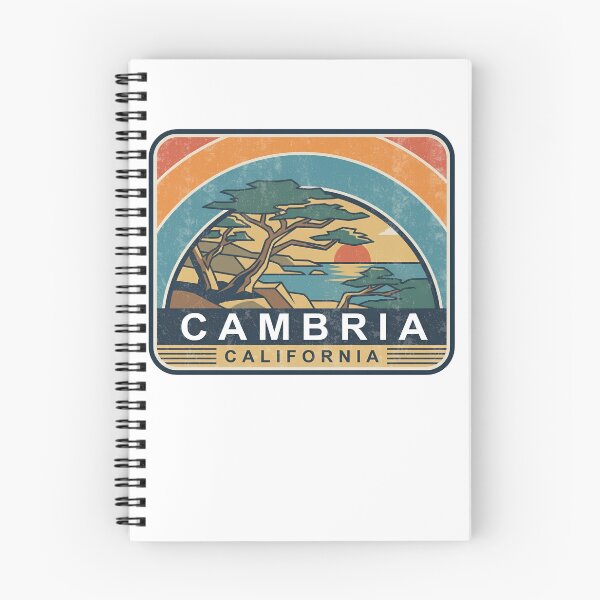 Item preview, Cambria California Retro Coastline Sunset Vintage Badge designed and sold by LittleArij.