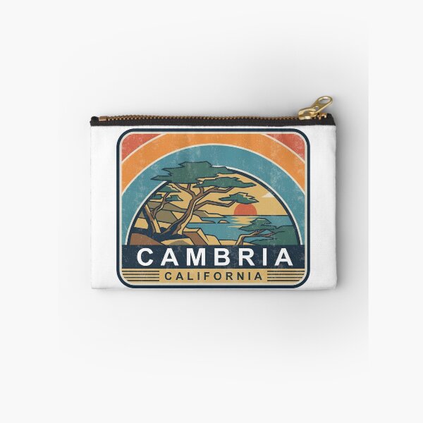 Item preview, Cambria California Retro Coastline Sunset Vintage Badge designed and sold by LittleArij.