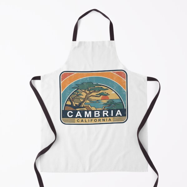Item preview, Cambria California Retro Coastline Sunset Vintage Badge designed and sold by LittleArij.