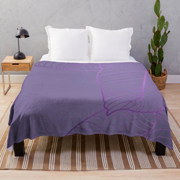 Item preview, Purple Line Art Tropical Leaves — Purple Palm Leaves Botanical Pattern designed and sold by LYAN-STORE.