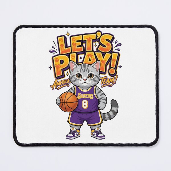 Item preview, Cute Basketball Kitten Let's Play America's Team designed and sold by Alaric4you.