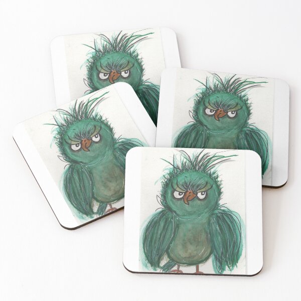 Item preview, Pájaro enojado verde designed and sold by SunnyOneStudio.