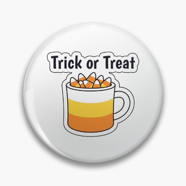 Item preview, Trick or Treat Candy Corn Cup - Cute Halloween Typography Sticker designed and sold by SimpleP.