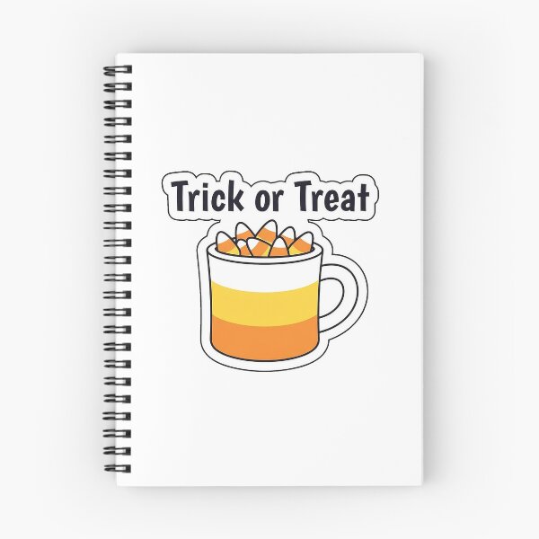 Item preview, Trick or Treat Candy Corn Cup - Cute Halloween Typography Sticker designed and sold by SimpleP.