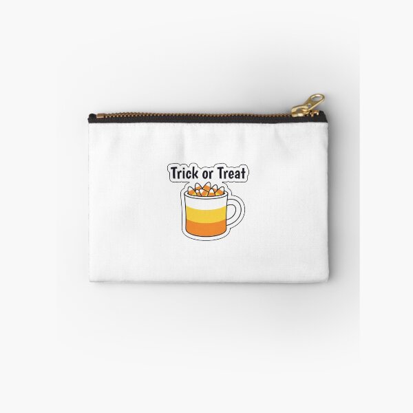 Item preview, Trick or Treat Candy Corn Cup - Cute Halloween Typography Sticker designed and sold by SimpleP.