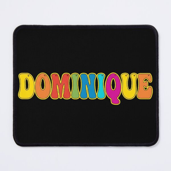Item preview, ❤️ Dominique Personalized Name Wavy Retro Shirt, Coffee Mug, Sticker Gift designed and sold by HelixPedia.