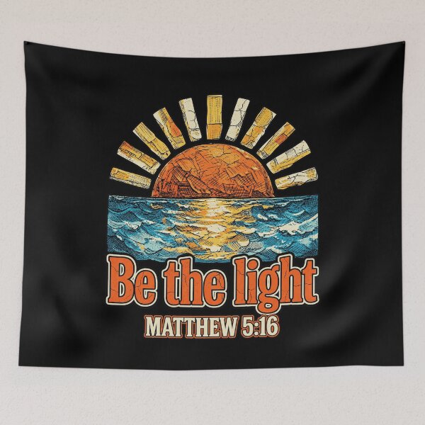 Item preview, Be The Light Matthew 5 16 Christian Retro Sunset Design designed and sold by luffyShop1.