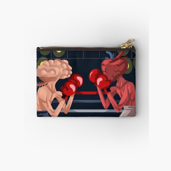 Item preview, boxers with brain and heart heads fighting between logic and emotion designed and sold by matintheworld ( delcarmat ).