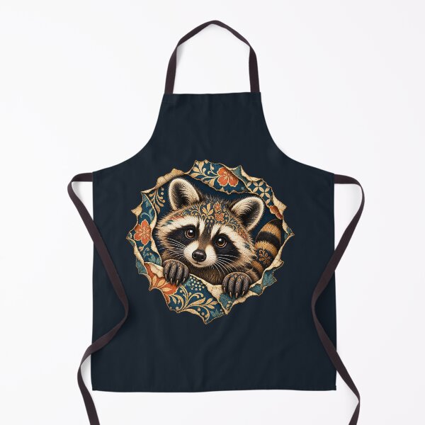 Item preview, Cute Raccoon Batik Floral Art – Vintage Boho Woodland Animal designed and sold by MG Aura.