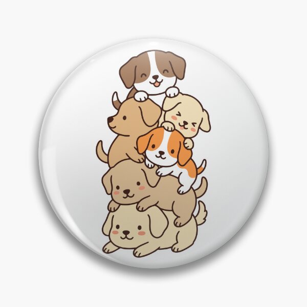 Item preview, Cute Puppy Stack – Kawaii Stacked Dogs designed and sold by AliveStyle.