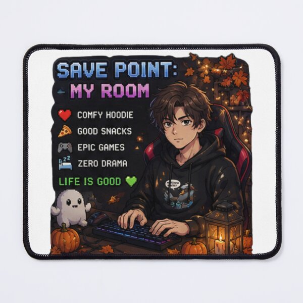 Item preview, Save Point My Room Gamer Anime Boy Design | PRO Gamer Club Cozy Autumn Setup designed and sold by DailyStruggleCo.